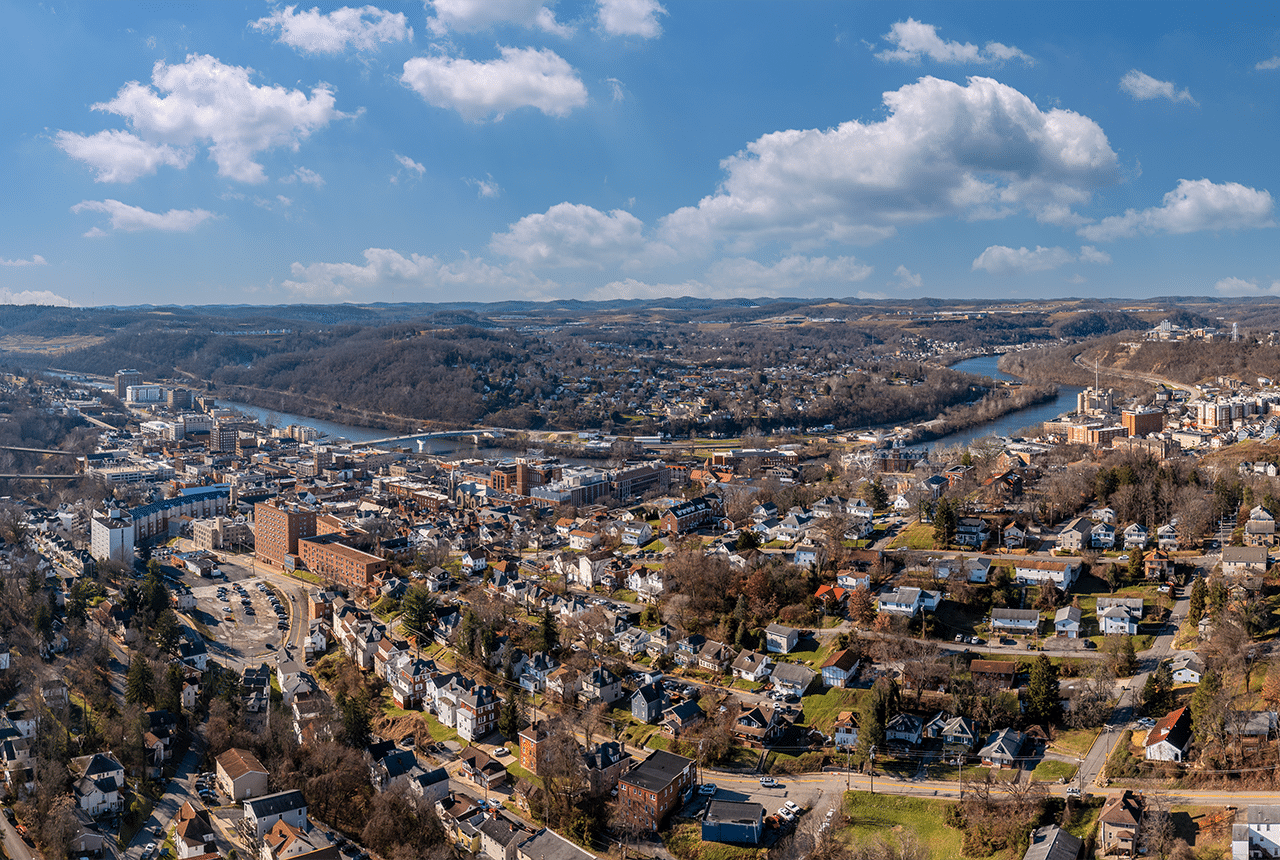 WV Panoramic view of the city